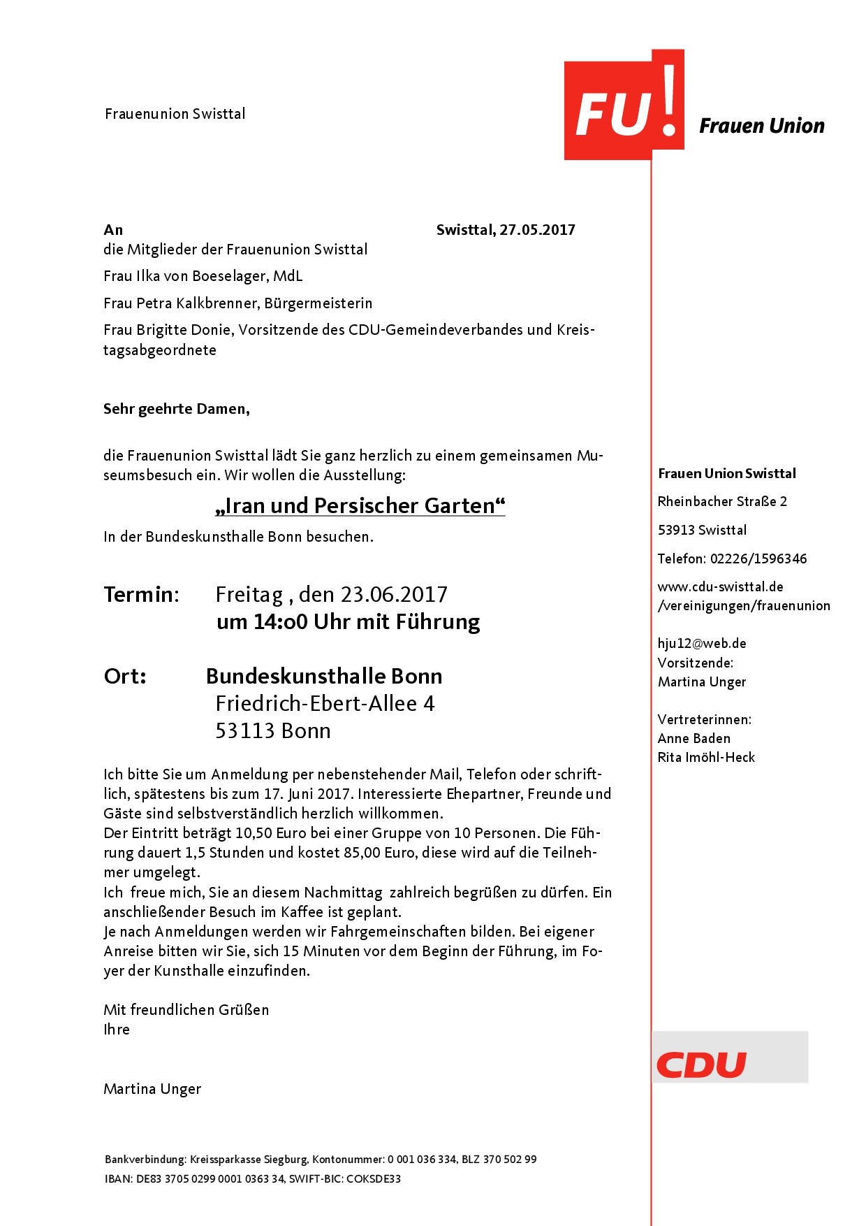 Einladung z. Ausstellung Iran und Persischer Garten