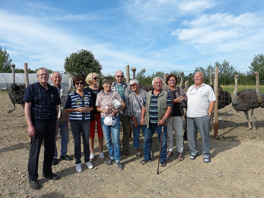 Gruppenfoto Straussenfarm