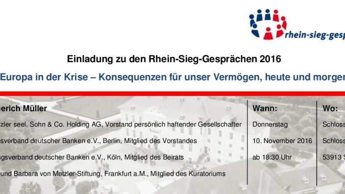 Einladung zu den Rhein-Sieg-Gesprächen