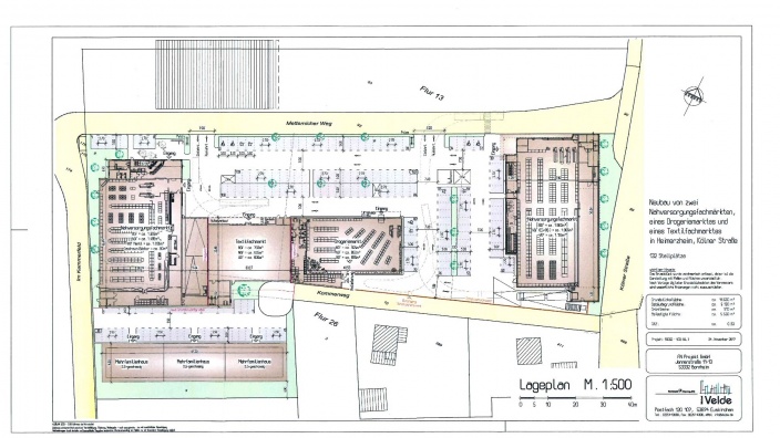 Lageplan - Entwurf zum Neubau von zwei Nahversorgungsfachmärkten...
