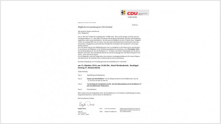 Einladung zur Mitgliederversammlung