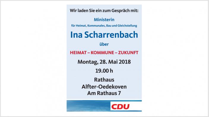 Einladung der Ministerin für Heimat, Kommunales, Bau und Gleichstellung, Frau Ina Scharrenbach